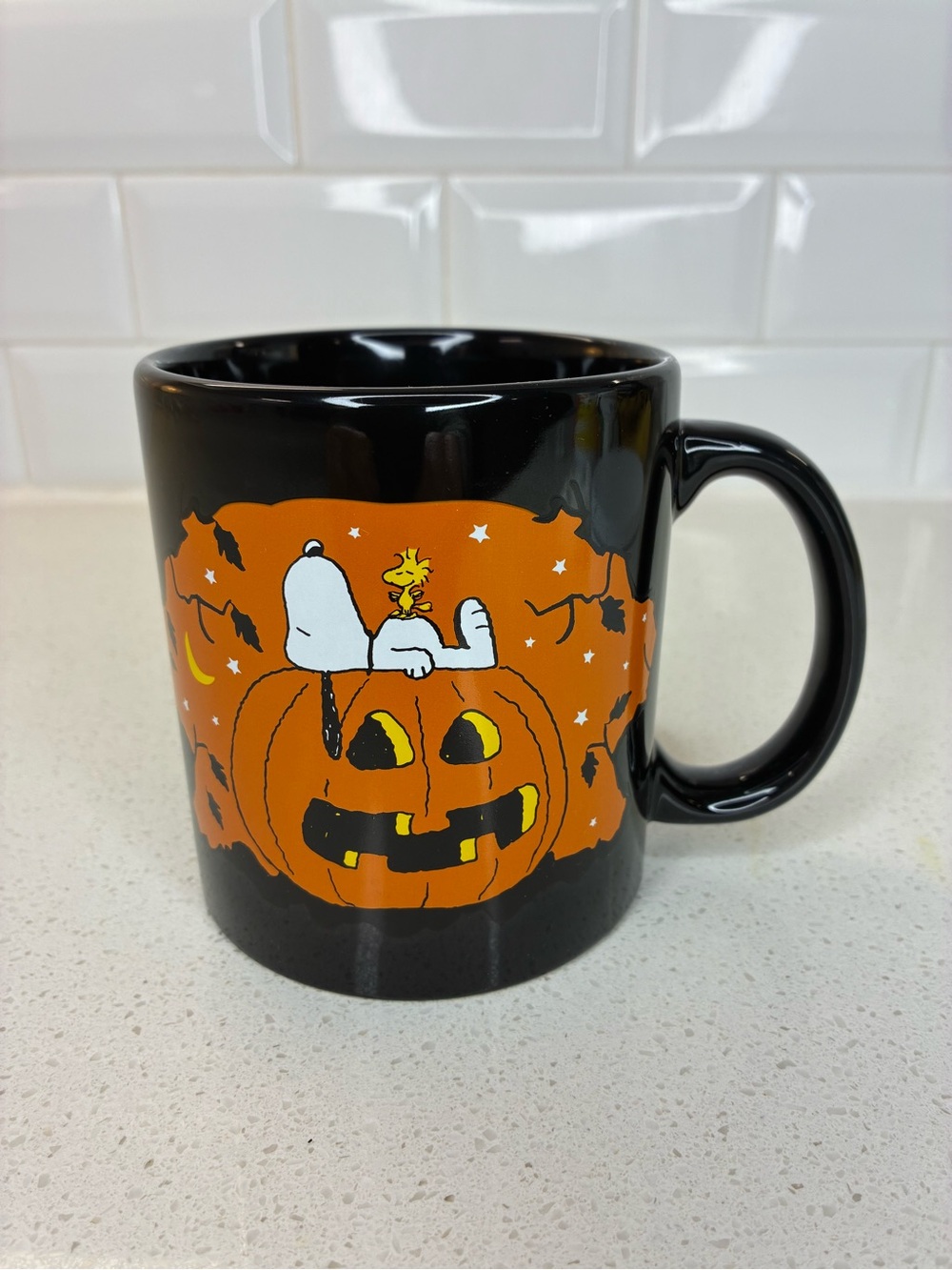 Peanuts Black & Orange Snoopy Pumpkin Mug